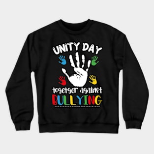 Together Against Bullying Orange Anti Bullying Unity Day Kids Crewneck Sweatshirt